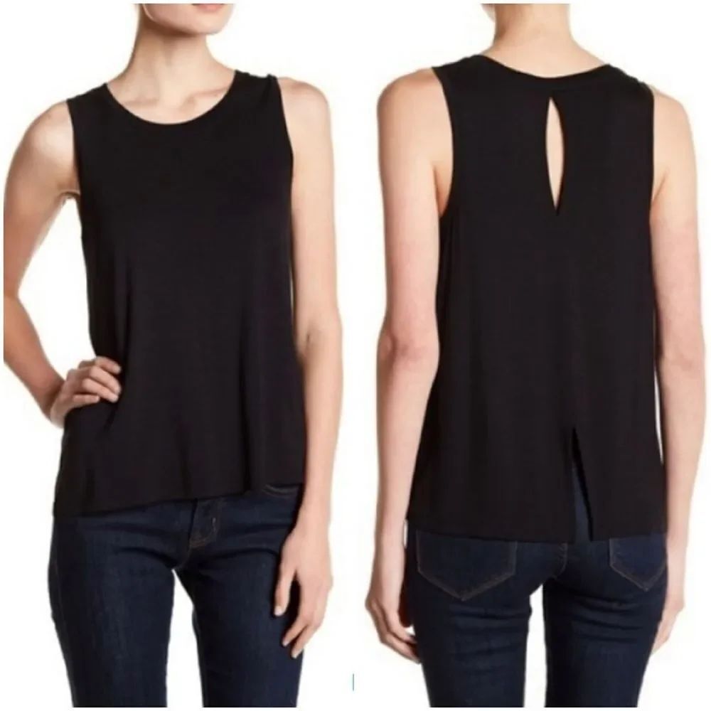 🔺️Halogen Black Open Back Sleeveless Blouse Small